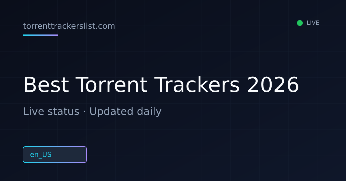 Tracker Checker 2026 — Live BitTorrent Tracker Uptime Tool